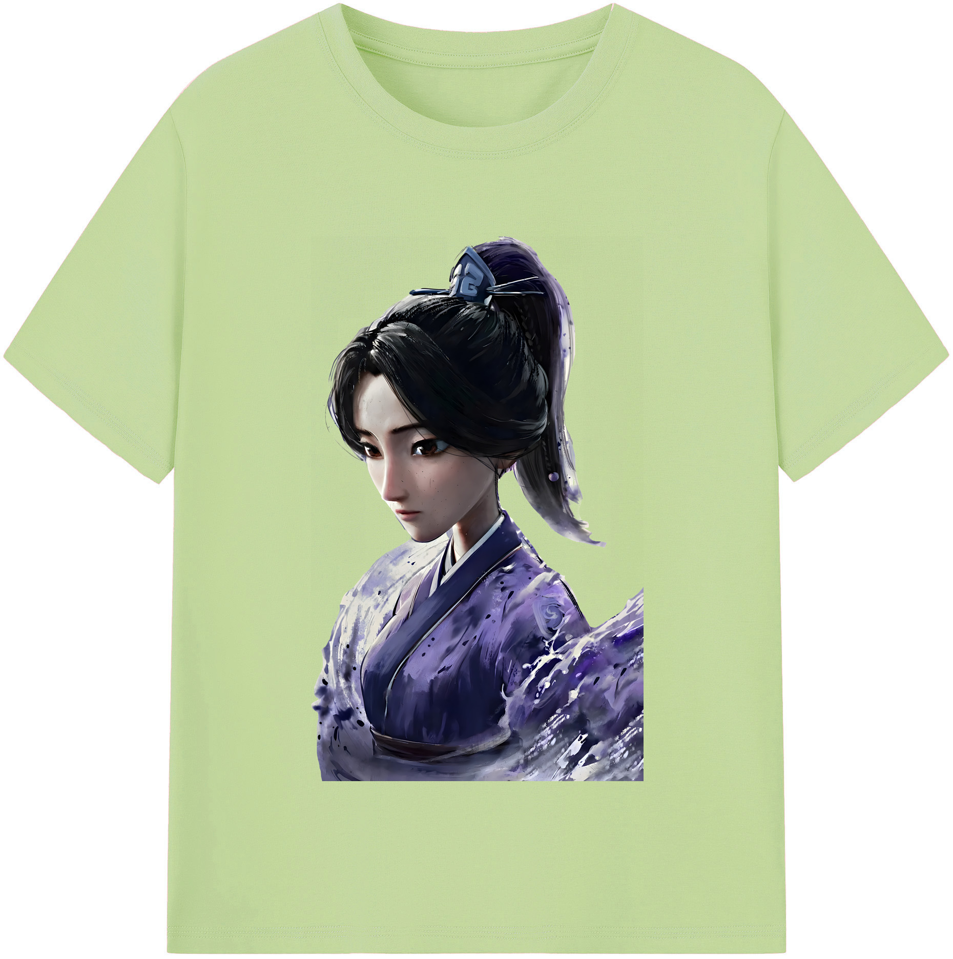 （画像用） Ne Zha 2 ナタ 魔童の大暴れ 綿100％半袖Tシャツ（フロントプリント）